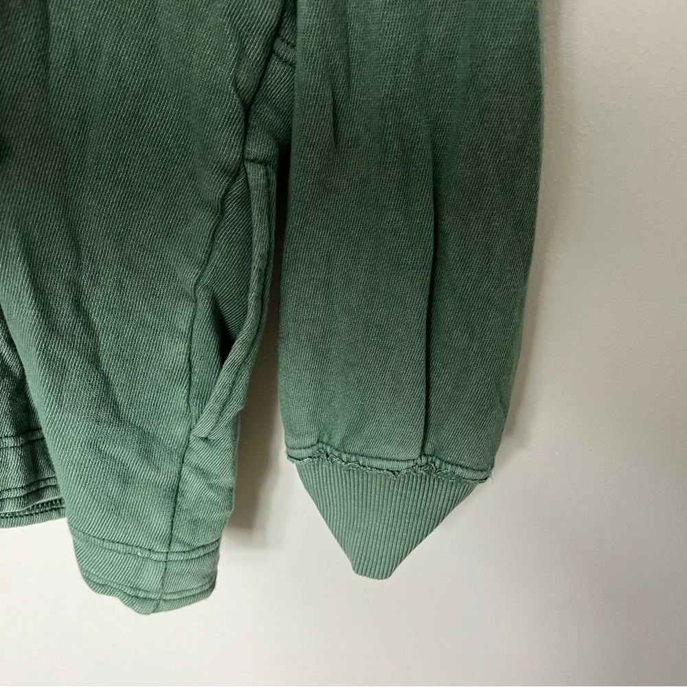 Aerie American Eagle Oversized Hoodie Sweatshirt Henley Button Up Hood Green *S - Picture 5 of 15